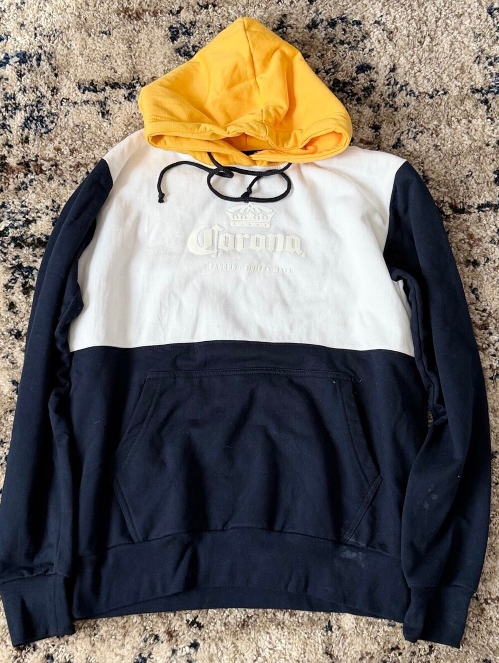 Corona Cancun Riviera Maya Colorblock Hoodie Large